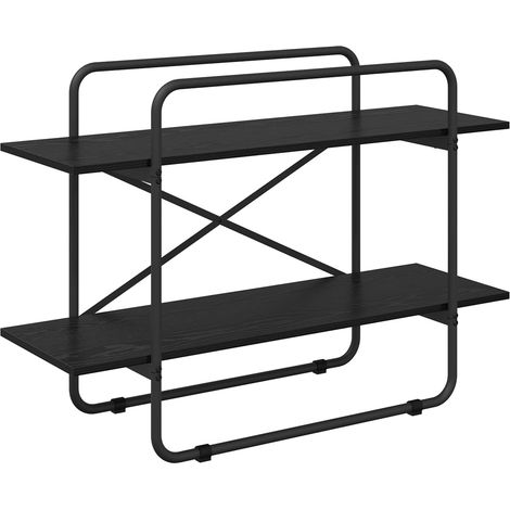 Bookshelf 2-Tier 100 x 35 x 70 cm PB Black Oak vidaXL (1/5)