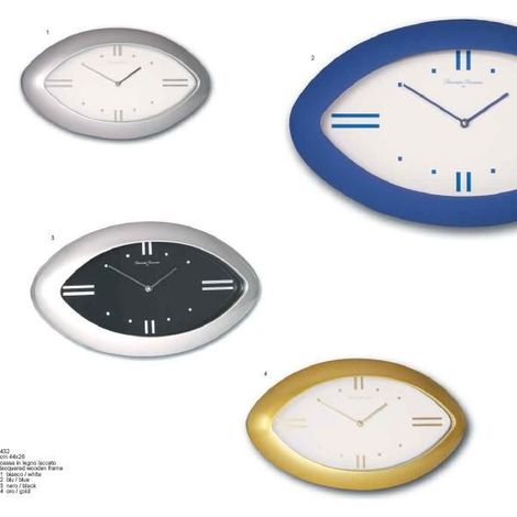 Orologio da parete legno laccato ovale MADE IN ITALY (1/2)