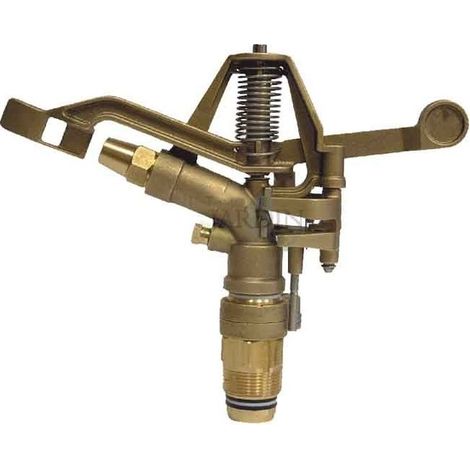 Irrigatore a Pulsazione, Irrigatore per Prato Regolabile, Irrigatore per Settore Agricolo in ottone 1 1/4'', portata 24 a 36 m,