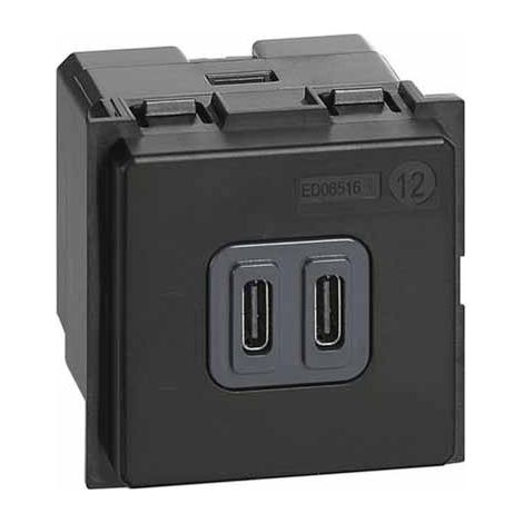 Chargeur 2 USB Type-C 3A 15W Living Now - 2 modules (BTK4286C2)