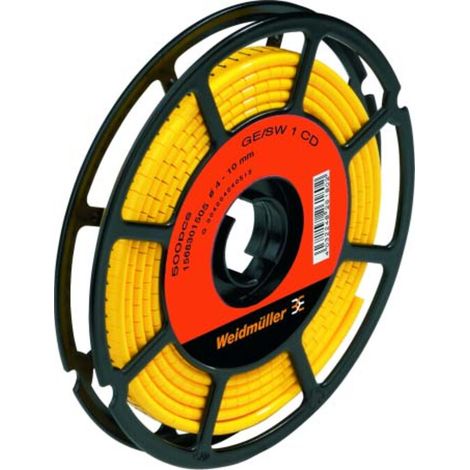 Weidmüller Kabelmarkierer Zahl 3 gelb 2,5-16 CLI M2-4GE/SW CD 500 Stk