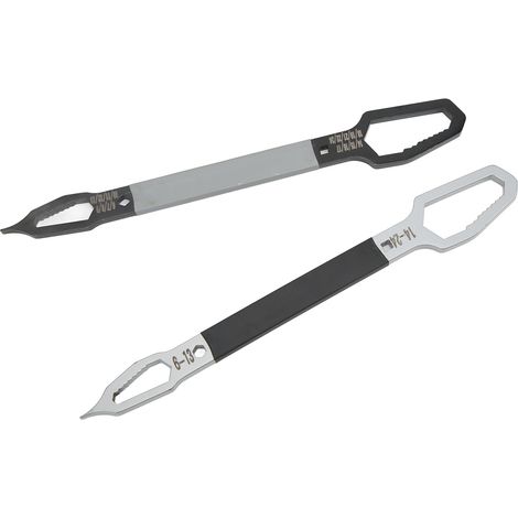 Doppelter verstellbarer Schraubenschlüssel 6–24 mm, 2er-Set, selbstspannendes Multifunktionswerkzeug für Reparaturen (1/5)