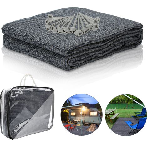 TolleTour Vorzeltteppich 300x500 cm HDPE UV-stabil Wasserdurchlässig Atmungsaktiv für Zelt & Caravan & Picknick
