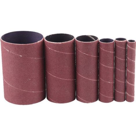Manchon de Ponçage - 115 mm Hauteur - Grain 80 - Pour Courbes et Arrondis - 6 Pièces (12 20 25 38 55 80 mm) (1/4)