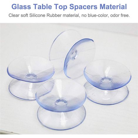 Ventouses Double Face - 10 Ventouses Pour Empêcher Le Dessus De La Table En Verre De Glisser - Miroir Multifonction Double Face Antidérapant - 30 mm (1/5)