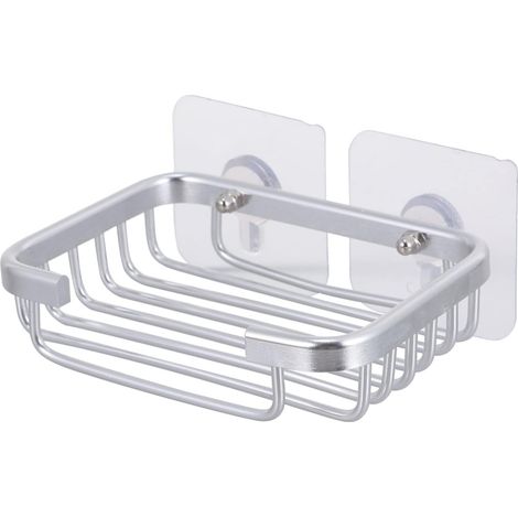 Jabonera de pared - caja de jabón de aluminio - soporte para jabón para ducha y baño, diseño moderno sin pegatinas anti-desperdicio (1/5)