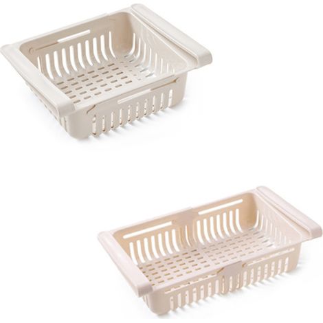 Ausziehbarer Kühlschrankschubladen-Organizer, multifunktionale, platzsparende Aufbewahrungsbox, Maße 20,5 x 16,4 x 7,6 cm (1/5)