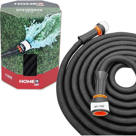 Tuyau d’arrosage extensible 45 m Flex3 – Latex 100%, gaine polyester 2500D, raccord rapide, raccords confort TPR (1/5)