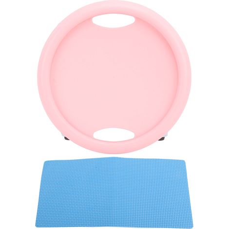 Abdos planche à roulettes 4 roues pivotantes 360° silencieuses, support lourd rose pour exercice abdominal (1/5)
