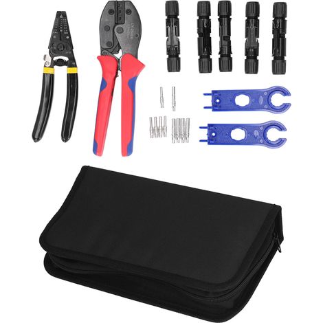 Pince à sertir et clé pour connecteurs solaires, kit pratique avec sac de rangement, outillage d'installation photovoltaïque (1/5)