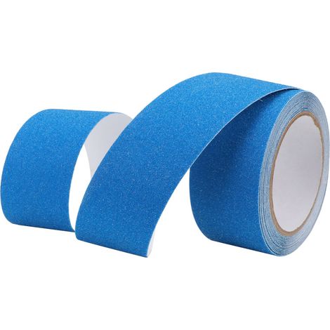 Ruban adhésif antidérapant en PVC, sable de quartz, pour sols et escaliers, 5 m (bleu) (1/5)