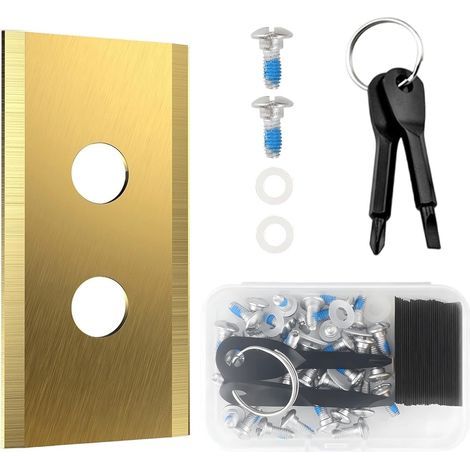 36 Lames Titane Compatible pour Mammotion Luba 2 et Yuka, Kit de Rechange de Haute Durabilité avec 1 Tournevis, Coupe Nette et Silencieuse, Accessoires Compatibles pour Robot Tondeuse Gazon (1/5)