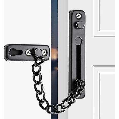 Serrure de porte en acier inoxydable de haute qualité avec chaîne de sécurité et vis pour hôtels et maisons [db]-AquaForge (1/2)
