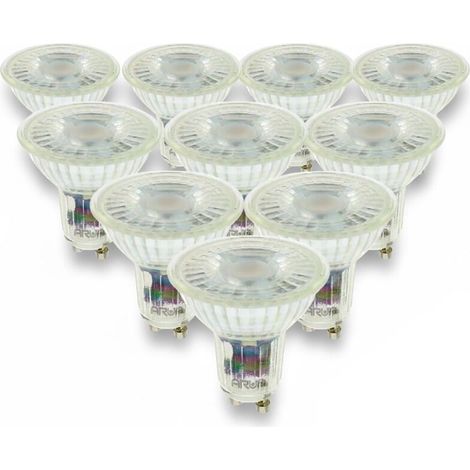 Lot de 10 Ampoules LED GU10 Dimmable 5W (Eq. 50W) – 420 Lumens Température de Couleur: Blanc chaud 2700K (1/4)