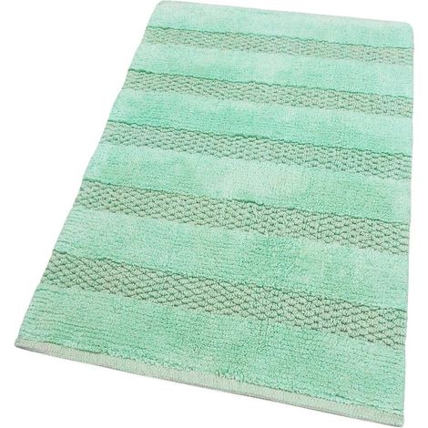 Tappeto Bagno Camera Morbido Puro Cotone Scendiletto Doccia Assorbente Antiscivolo Verde - 50x80 Cm