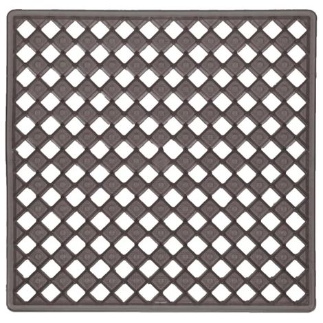Tappeto doccia Enigma grigio fumé antiscivolo con ventose 50 × 50 cm