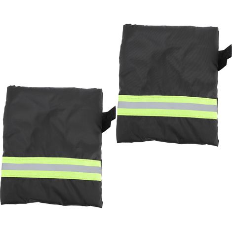 2 Manchons Protege Robinet Exterieur Isolant Reflectifs Anti Gel Etanches Coton 210D Oxford Taille S 18x15cm (1/5)