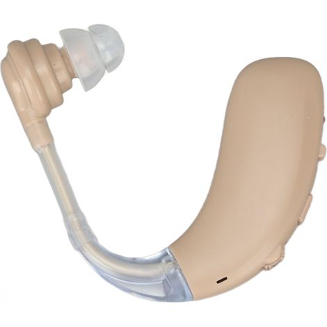 Appareil auditif rechargeable, amplificateur vocal, casque audio, adapté aux films, aux salles de classe, aux réunions, teint chair. (1/5)