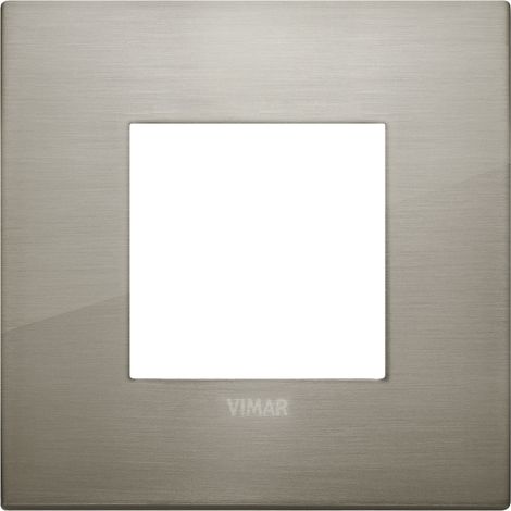Placca Classic 2M acciaio spazzolato scatola rotonda Vimar Arkè 19642.08