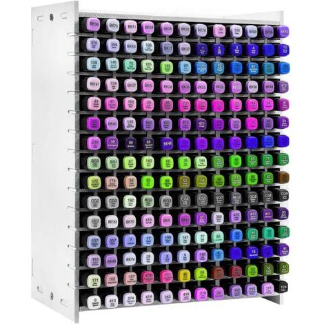 Organiseur de bureau pour 180 stylos - Porte-stylos pour bureau avec séparateurs amovibles pour crayons de couleur, marqueurs et stylos pour la maison, le bureau et l’école (180 trous) (1/5)