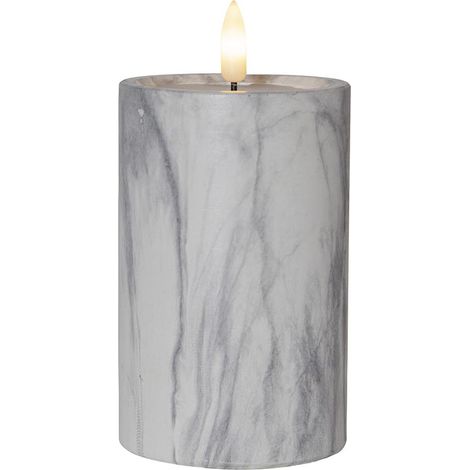 Star LED-Kerze 'Flamme Marble', Marmoroptik (1/4)