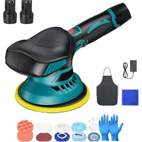 Lucidatrice per Auto a Batteria 6 Pollici 6 Velocita' Variabili 2 Batterie (1/5)
