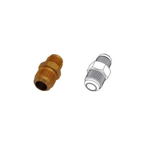 Raccordi ottone - 3/8"x1/2" SAE dritti in pollici per tubi in rame 00000011341 - -  TECNOGAS - -