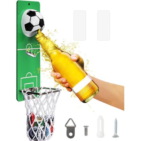 Magnetischer Fußball Flaschenöffner Wand Auffangbehälter Männer Geschenke (1/5)