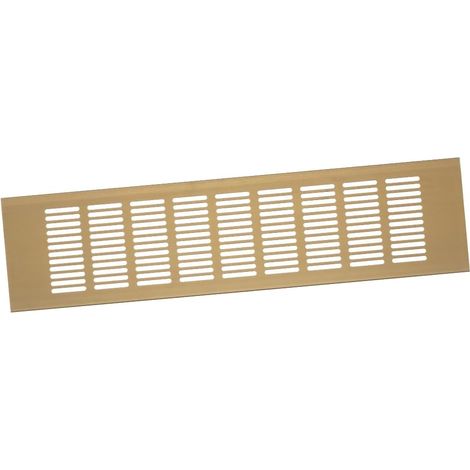 Grille d'aération 100 x 400 mm - Grille d'aération en aluminium - Grille de meubles dorée pour porte, armoire, radiateur (1/5)