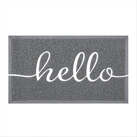 Tapis de porte amélioré pour extérieur et intérieur, paillasson « Bonjour », paillasson d'entrée (1/5)