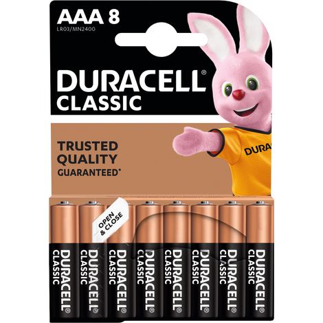 Pack De 8 Piles Classiques Duracell - AAA LR03