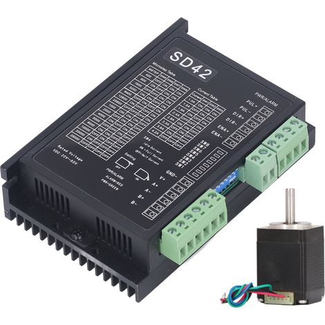 2,1 V DC 1,5 A 2-Phasen-Schrittmotor mit Kupferwicklung, DC 20-50 V Treiber für CNC-Werkzeugmaschinen (1/5)