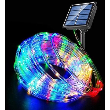 MINE Solaire Ruban Lumineux,200 LED Lumières de Fil de Tube de Cuivre 8 Modes Decoration Lumineuse Solaire Extérieur pour Nol Jardin cour Chemin Clture Arbre Backyard-22m (1/5)