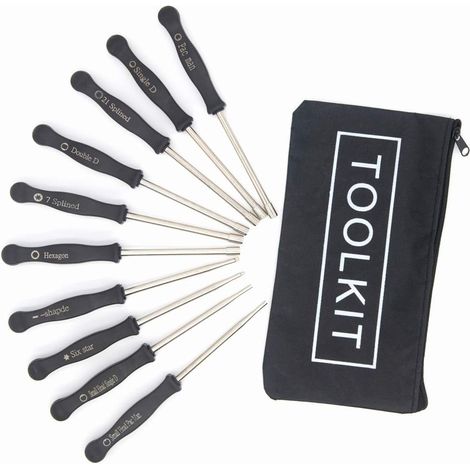 10 pcs Outil de réglage du carburateur Kit de tournevis pour carburateur à 2 cycles commun Réglage du petit carburateur Moteur Réglage de l'outil de réglage (1/5)
