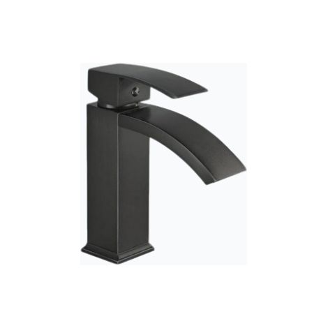 Robinet Lavabo - Mitigeur Cascade en Laiton - Finition Noir Antique - Pour Salle de Bain - 1 Pièce (1/5)