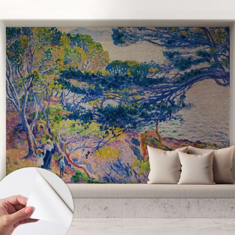 Selbstklebende Tapete - Wanddekoration Wohnzimmer - Tapete Schlafzimmer Impressionistische Landschaft 208x146 cm (1/5)