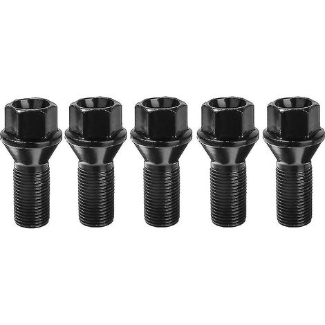 Lot de 5 écrous antivol noirs M14 x 1,25 pour BMW X3 X5 E70 E71 F20 F25 (1/5)