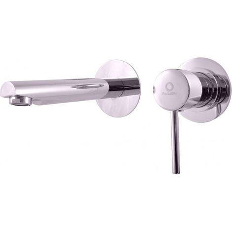 Mitigeur lavabo mural encastrable SEINA laiton chromé 8cm (1/5)