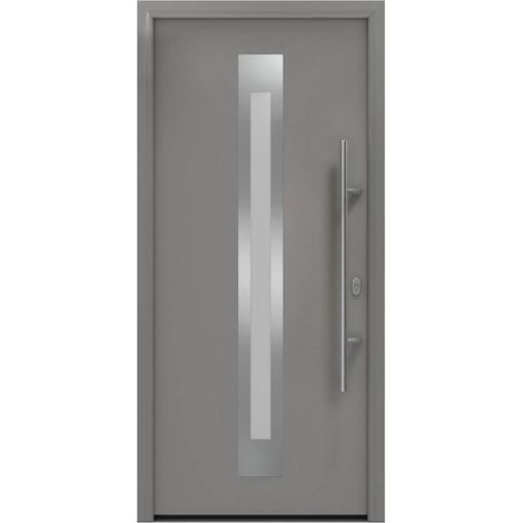 Hörmann Ecostar Haustür "ISOPRO IP 770S", graualuminium matt (RAL 9007), 110 x 210 cm (B x H), DIN Rechts