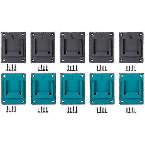 10 pièces Support de montage mural de stockage adapté pour batterie Makita 18v-yujia (1/5)