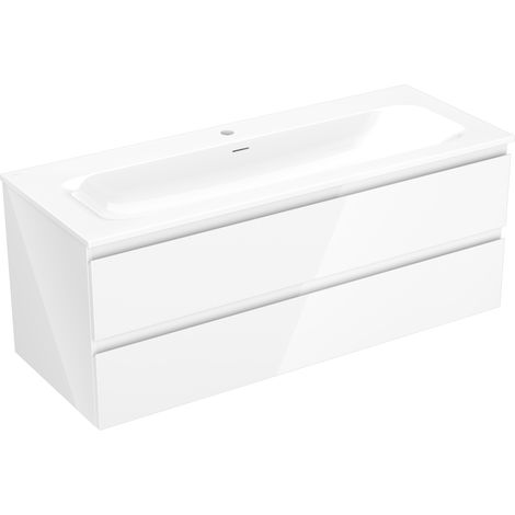 Mexen Orio mobile da bagno 120 cm con lavabo Vela, 2 cassetti, bianco lucido - 91A10-12047-2-BFF00-W23M00 (1/5)