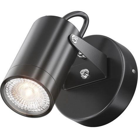 Lampada Da Parete Moderna Da Esterno Alluminio Nero 1 Luce Gu10 50W Ip65 (1/5)