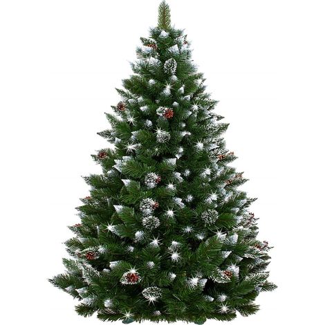 KÜNSTLICHER DIAMANT-TANNENBAUM MIT SCHNEE 200cm DICHTE