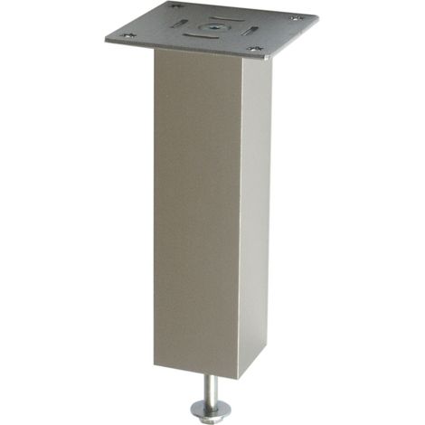 Barkonsole Capri gerade 50 x 50 mm, Höhe 230 mm, Aluminium Edelstahl-Effekt