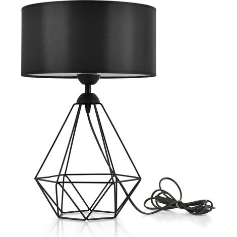 Lampe de bureau moderne avec abat-jour en fil de fer