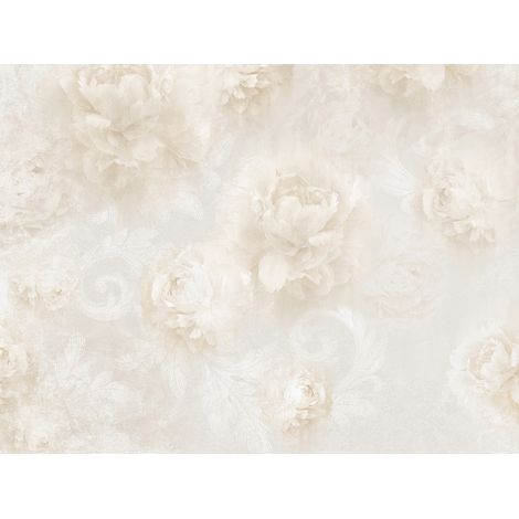 papier peint panoramique fleurs beige clair - Sanders & Sanders (1/3)