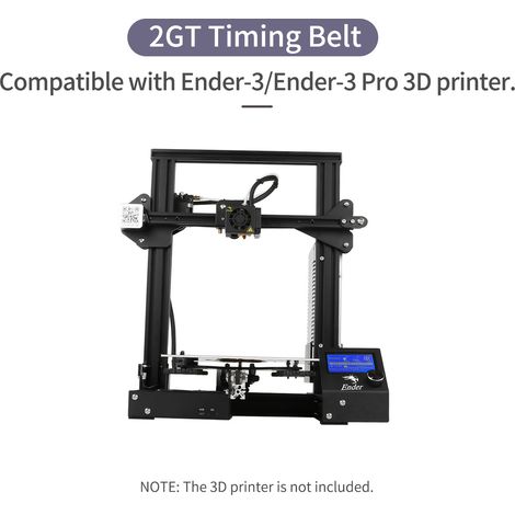 Synchronantriebsriemen für 3D-Drucker, 2GT-Standard, 6 mm Riemenbreite, Y-Achse: 743 mm + X-Achse: 786 mm