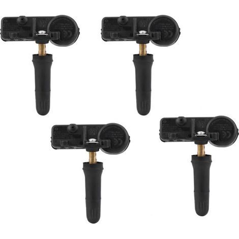 4 Pièces Capteur de Surveillance de Pression des Pneus TPMS de Voiture Matériau ABS de Haute qualité Noir 5. X 5cm pour 56029398AB 56029398AA 68142397AA