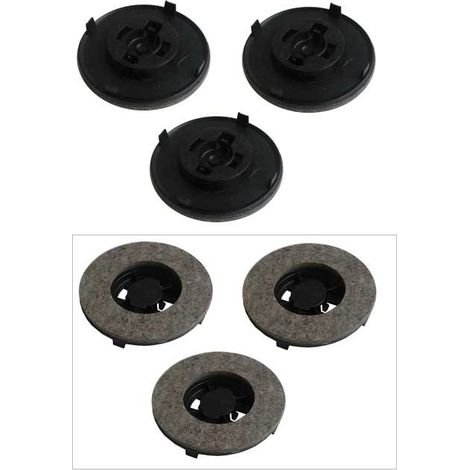 Set de 3 brosses Z5 à polir pour Cireuse Hoover – Pièce détachée aspirateur – Couleur noire – Largeur 12,7 cm – Hauteur 2,3 cm – Tornado