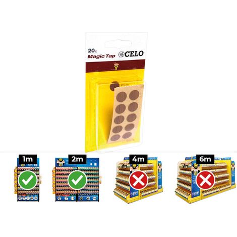 Caja 10 blisters 20 unid. tapon adhesivo din/ref mtap ø13mm color nogal celo (1/2)